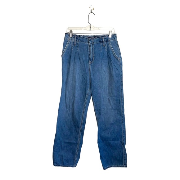 Hollister 100% Cotton Ultra High Rise Baggy Dad Jeans Medium Wash 29 Women’s - Picture 1 of 12